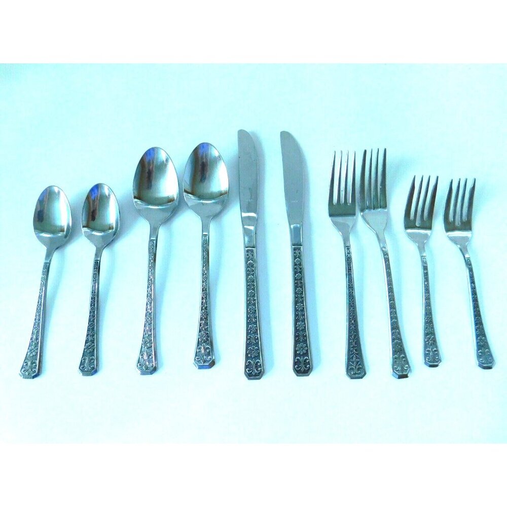 10 pc. Set Interpur FLORENZ Stainless (5) 2  Place Settings